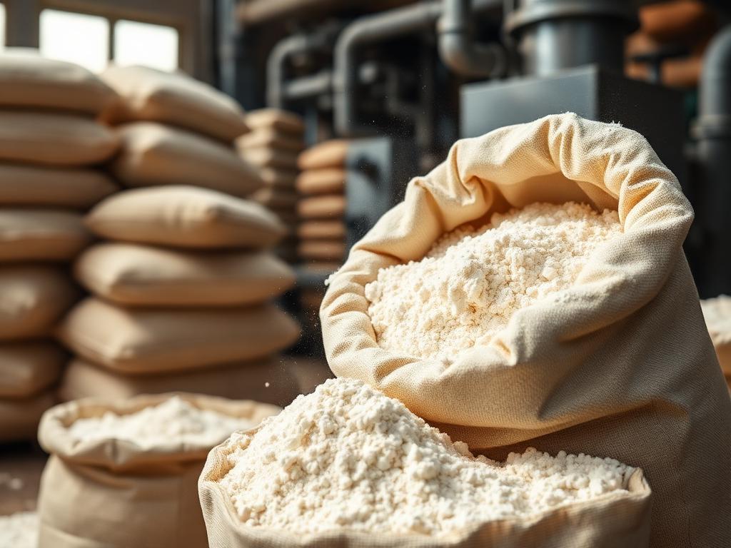 Milled flour, a staple food commodity
